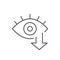 Vision degradation line outline icon