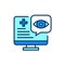 Vision diagnostics icon. Ophthalmology vector illustration.