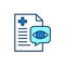 Vision diagnostics icon. Ophthalmology vector illustration.