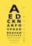 Vision exam chart