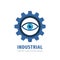 Vision eye gear - vector logo template concept illustration. Security technology and surveillance sign. Design element