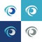 Vision eye logo template, abstract optic icon - Vector