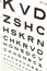 Vision eye test chart