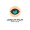 Vision, Eye, View, Reality, Look Business Logo Template. Flat Color