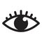 Vision icon vector, eye symbol