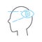 vision mind line icon, outline symbol, vector illustration, concept sign