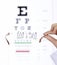 Vision test for glasses