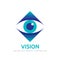 Vision - vector logo template concept illustration. Human eye. Medicine ophthalmology sign. Design element