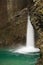 Visit beautiful waterfall kozjak hidden in canyon, julian alps, slovenia