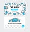 Visit card for printing for the car wash and auto detaling