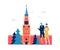 Visit Russia - colorful flat design style illustration