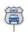 Visit to the DMV Highway Sign