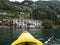 Visiting Lake Como on a canoe