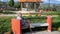 Visitor at the main square at the village of Karajia in the northern Peruvian Andes. KARAJIA , PERU - MARCH 31st, 2019