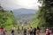 Visitor overlook tianluokeng tulou building group, adobe rgb