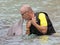 A Visitor to Dolphinaris, Arizona, Gets a Dolphin Kiss