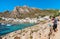 Visitors enjoy the coastline during their trip of small village on Levanzo island, the smallest of the Egadi.