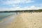 Visitors enjoy leisure activities around well known Studland Bay Beach