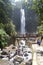 The visitors enjoying the view of Grojogan Sewu Waterfall
