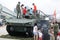 Visitors exploring the Bionix II tank at Army open house 2017 in Singapore.