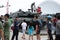 Visitors exploring the Leopard tank at Army open house 2017 in Singapore.