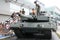 Visitors exploring the Leopard tank at Army open house 2017 in Singapore.