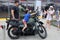 Visitors exploring the Yamaha Tw200 motorcycle at Army Open House 2017 in Singapore.