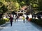 Visitors on the grounds of Takeda Shrine