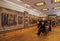 Visitors in the hall of old Russian art in the Tretyakov gallery, Moscow