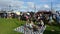 Visitors having a picnic at Wynyard Quarter in Auckland Ne Zeala