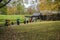 Visitors at Mabry Mill, Blue Ridge Parkway, Virginia, USA