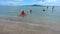 Visitors in Mission Bay Beach in Auckland New Zealand