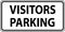 Visitors Parking Sign On White Background