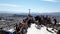 Visitors Relaxing After Climbing to the Top of Mount Lycabettus, Athens, Greece