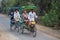 Visitors riding cycle rickshaw in Keoladeo Ghana National Park i