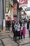 Visitors shop at Higashimuki covered street in Nara Japan