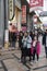 Visitors shop at Higashimuki covered street in Nara Japan