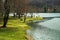 Visitors Sitting by the Abbott Lake