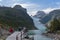 Visitors at a viewpoint on the Serrano Glacier, Patagonia, Chile