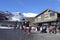 Visitors in Whakapapa skifield on Mount Ruapehu