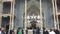 Visitors and worshippers inside of Shrine of Fatima Masumeh in Qom, Iran