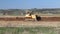 Vislock river, Poland - may 2, 2018:A dump truck is loaded with soil. Land works in the quarry of river gravel. Extraction of natu