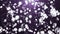 Visual effect. crystals glittering in rays of light fall on a purple background. flickering on crystal faces. continuous