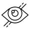 Visual eye icon outline vector. Sensory perception
