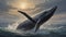 visual narrative of a majestic majestic humpback whale