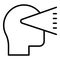 Visual perception icon outline vector. Sensory process