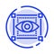 Visual, View, Sketching, Eye Blue Dotted Line Line Icon