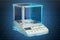 Visualization 3d cad model of Analytical Balance, Digital Lab Scale. 3D rendering