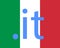 Visualization of the Italian domain name extension with using of Italy flag colors