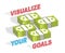 Visualize your goals business motivation poster or banner, cash